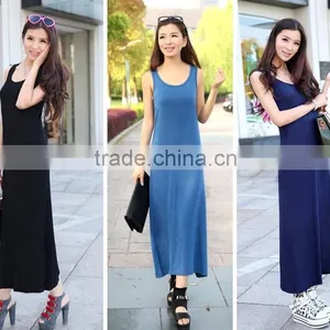 New Fashion 2015 Women Dress Vest Simple Long Dress Women Sexy Long Dress thumbnail-1