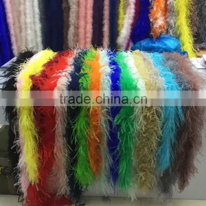 2016 New Style Fashion Solid Colors 200cm Ostrich Feather Boa For Decorate thumbnail-1