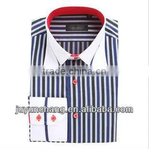 Custom Long Sleeve Stripe Dress Shirt Latest Shirts Pattern for Men thumbnail-4