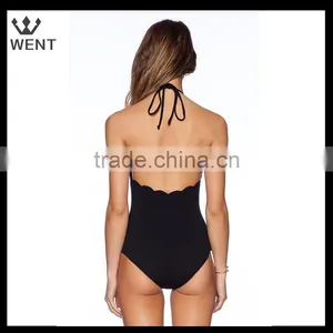 New Design Women Sexy Scalloped Swimsuit thumbnail-2