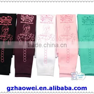 Plain Color Printed Kids Cotton Dance Tights thumbnail-1