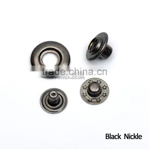 4 Part Brass Metal Snap Button 16mm Bubble Fastener Black/nickle/Bronze Jacket Fastener thumbnail-2