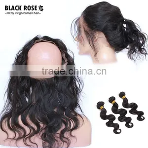 No Shedding Top Quality Straight Human Hair 360 Frontal , 100% Brazilian Human Hair Lace Frontal thumbnail-2