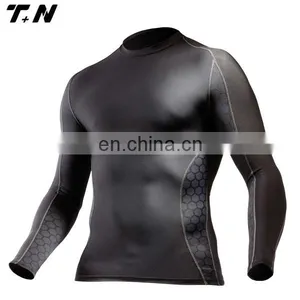 Wholesale Mma Bjj Compression Shirts Rash Guard Rashguard Lycra thumbnail-4
