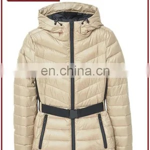 Chinese Manufacturer 100% Polyester Shell Slim Quilted Down Jacket thumbnail-1