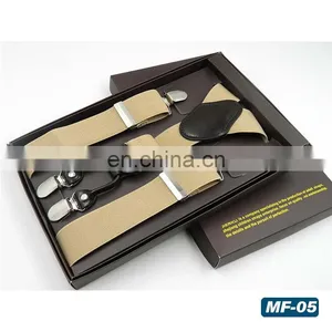 2017 Fashion High Quality 6 Solid Colors European and American Style 4 Clips Suspenders thumbnail-1