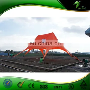 12x8 m Double Twin Peak Star Shade Tent / Aluminum Frame Orange Outdoor Double Star Tent thumbnail-2