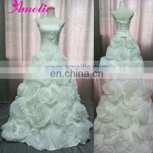 Flower Skirt Ball Gown Wedding Dresses Pictures thumbnail-1