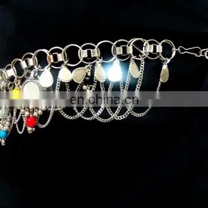 Indian Tribal Belly Dance Coin Waist Belt-Costume Fashion Jewelry-Navratri Special Kandora-Wholesale Mirror Work Waist Belt thumbnail-2