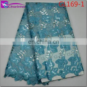 African Wedding Lace Fabrics Organza GL169 thumbnail-2