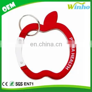 Winho Apple Carabiner Keychain With Split Ring Attachment thumbnail-2