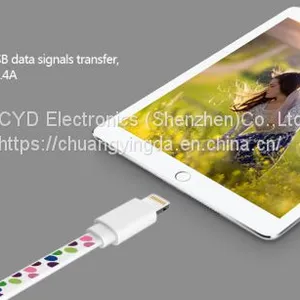 1M Color Printed Design MFi Sync Lightning Cable thumbnail-5