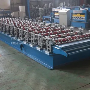 Roof Panel Metal Roofing Fascia Trapezoidal Tile Roll Forming Machine For Sale thumbnail-3