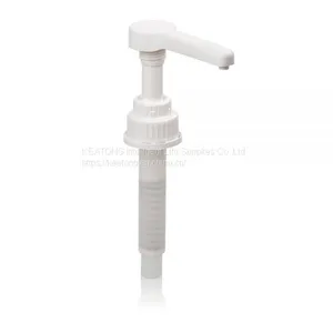 38MM 43MM Big Dosage Food Grade Syrup Dispenser Pump Big Discharge Rate 5cc 7cc 8cc 10cc 15cc 30cc PP Plastic Jam Honey Food Dispensing Pump thumbnail-1
