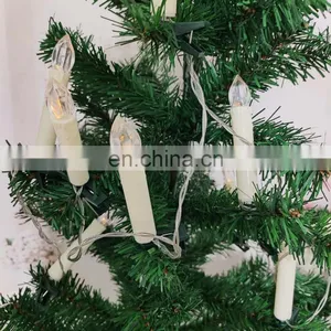 20 Warm White LED Flameless Christmas Candle String Lights With Tree Clips thumbnail-1