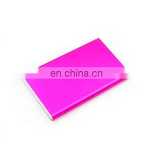 2020 Oem Logo Printing Aluminum Power Bank Colorful Super Thin Metal Power Charger Laser Print Charger thumbnail-5