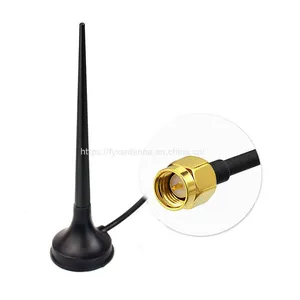 3G GSM GPRS SMA Male Sucker Magnet Base Antenna With Extension Cable thumbnail-2