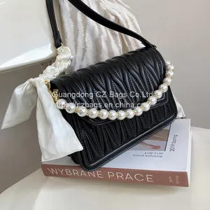 Mini Fragrant Wind Pleated Armpit Bag Women's Bag 2021 New Ringbone Chain Bag Fashion One Shoulder Hand-held Crossbody Bag thumbnail-4