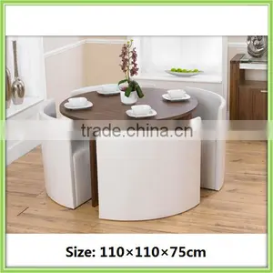 New Design Round 4 Seater Modern Dining Room Set thumbnail-1