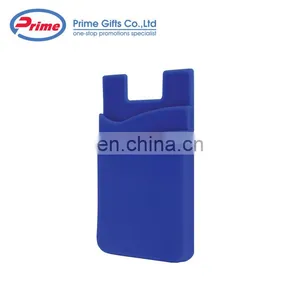 Logo Printing Silicone Phone Case Wallet Card Holder With Double Pockets thumbnail-4
