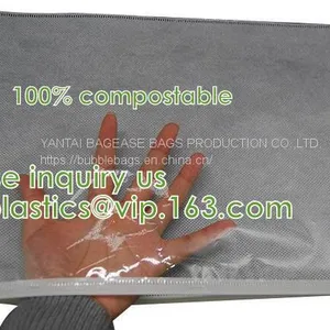 Compostable Metallic Glossy Holographic Private Label Bubble Mailing Bag, Zip Slider Clear Glitter Bubble Pouch Bag thumbnail-2