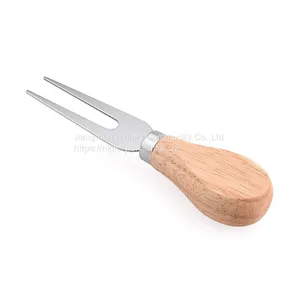 4 Piece Cheese Knife Set With Wooden Handle Kitchen Cheese Tools Dessert Pizza Slicer Cheese Cutter thumbnail-2