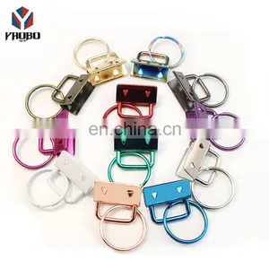 China Manufacturer Cloth Tail Clip Shape Key Fob Keychain Hardware Custom 32mm Metal Key Chain Fob Hardware thumbnail-2