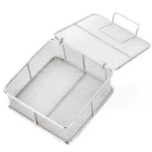 Fine-mesh Trays and Baskets Fine Mesh Basket With Snap-Closure Wire Baskets With Lids thumbnail-2