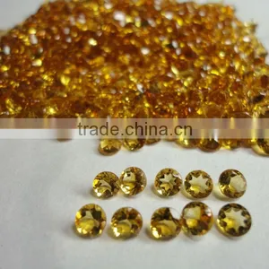 Natural Citrine Round Loose Calibrated Briolettes Faceted Cut thumbnail-1