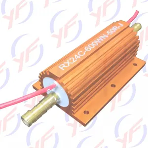 Water Cooling Type 500W Golden Aluminum Housed Fixed Power Resistor thumbnail-2