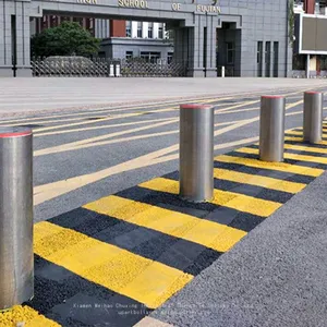 UPARK Good Quality Mall Entrance Residential Security Fixed Bollard With Warning Led Light thumbnail-3