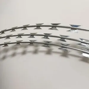 PVC PE Coated Galvanized High Strength Razor Barbed Wire for Protection Mesh/Farm Fencing thumbnail-5