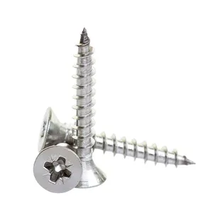 China Manufacturer Pozi Chipboard Screws Dacromet Coated C1022A Full Thread Double Countersunk Full Sizes Bulk Packing thumbnail-5