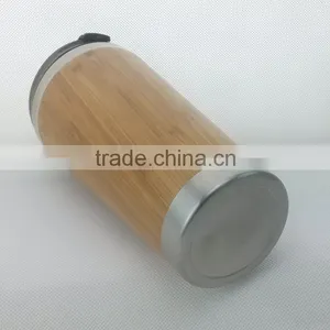 Mlife Hot Sell on Banboo Outer and Stainless Steel Inner Water Bottle thumbnail-4