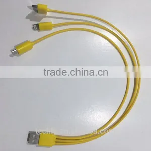 New Color Blister Pack for Green Color 3 In 1 USB Charger Cable for Iphone and for Samsung Use of Cable thumbnail-2