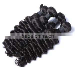 8A Natural Black 100% Virgin Deep Wave Malaysian Hair Bundles Supplier's Choice thumbnail-6