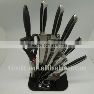 8pcs Stainless Steel Solid Handle Good Quality Kitchen Knife thumbnail-1