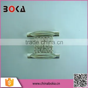 Rhinestone Metal Buckle Clear White Stone Pin Decorative Belt Buckle thumbnail-1