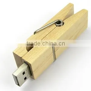 New Design Wooden Clothes Peg Usb Flash Drive thumbnail-2
