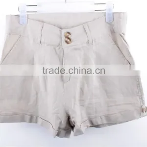 Lady Fashion and Cheap Cotton/linen Stock Clothing China Shorts thumbnail-1