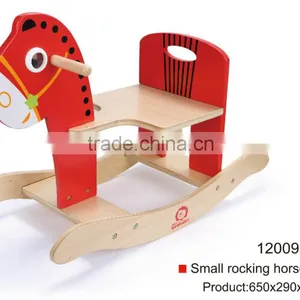 Ride on Animal Toy Red Outdoor Toy Eco-friendly Sport Walking Horse Toy 23.5 Degree Wooden Rocking Horse Kid Riding Horse Toy thumbnail-3