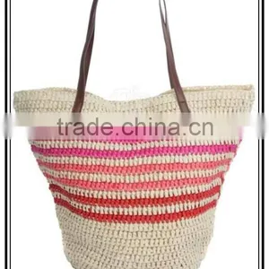 Victoria New Fashion Paper Woven Hand Crochet Straw Beach Bag Shoulder Bag thumbnail-4