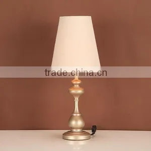Small Iron Reading Lamp With Linen Shade thumbnail-1