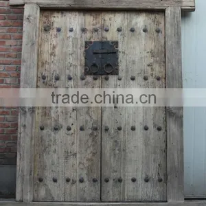 Chinese Natural Elm Wood Folding Antique Doors Quality Choice thumbnail-1