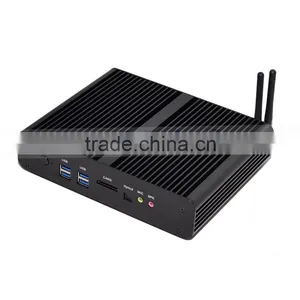 Micro pc Gaming Desktop Computer i7 5500u Broadwell Chipset 2 Rj45 2hdmi sd Card Optical Fiber Nettop pc Portable thumbnail-2