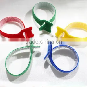 Customized Hook And Loop Tape Cable Ties Tidy Straps Organiser thumbnail-3