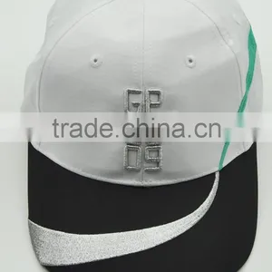 Top Quality Popular Unisex Promotional Custom Silver 3D Embroidery Brimless Monogrammed Baseball Hat thumbnail-5