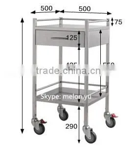 Factory Direct Sales Stainless Steel Treatment Cart With Drawer thumbnail-4