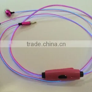 Factory Price EL Earphones Led Earphones With Microphones thumbnail-6