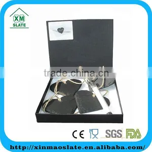 Heart Slate Hanging Craft/2014 Promotional Slate Heart Tag/slate Heart Tag With Gift Box Packing thumbnail-1